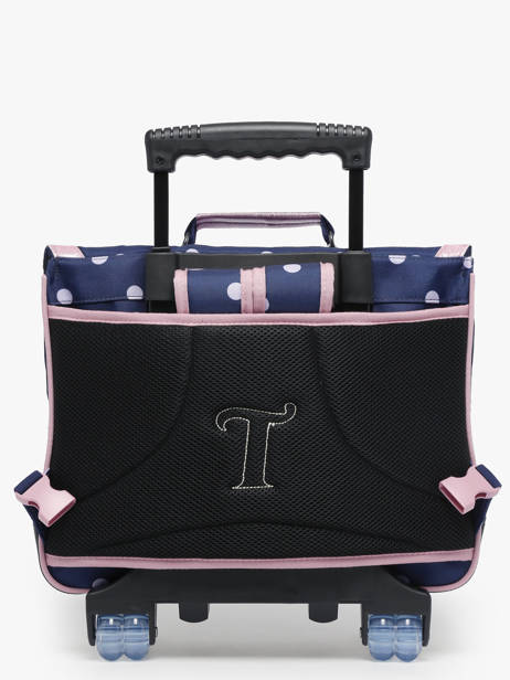 2-compartment Wheeled Satchel Tann's Blue les fantaisies f 42325 other view 5