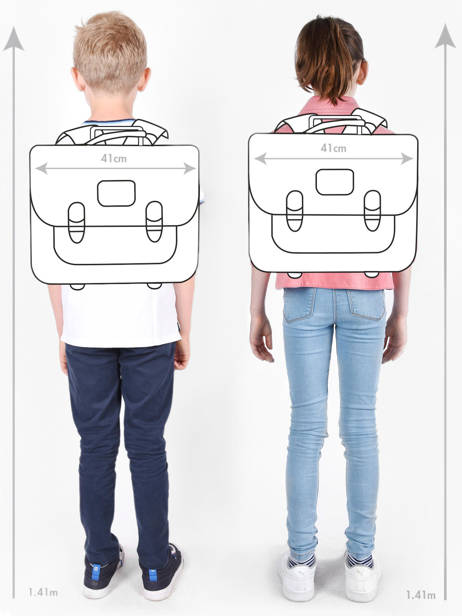 2-compartment Wheeled Satchel Tann's Blue les fantaisies g 43142 other view 1