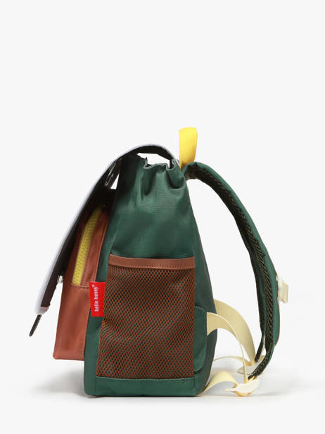 1 Compartment Satchel Hello hossy Green cool kids 7 other view 2