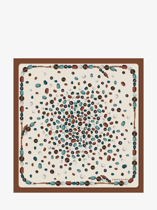 Longchamp Soie gots Foulard Marron