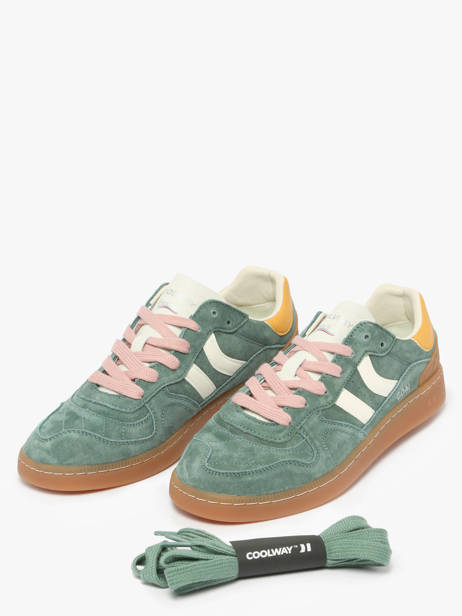 Sneakers Goal In Leather Coolway Green men 8663458 other view 2