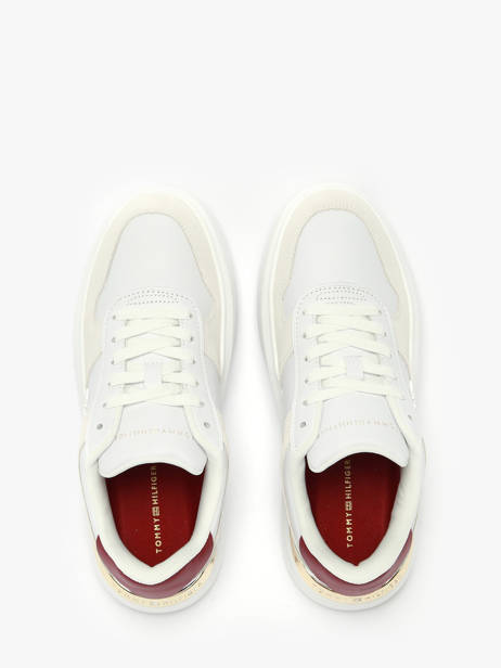 Sneakers In Leather Tommy hilfiger White women 8632YBS other view 4