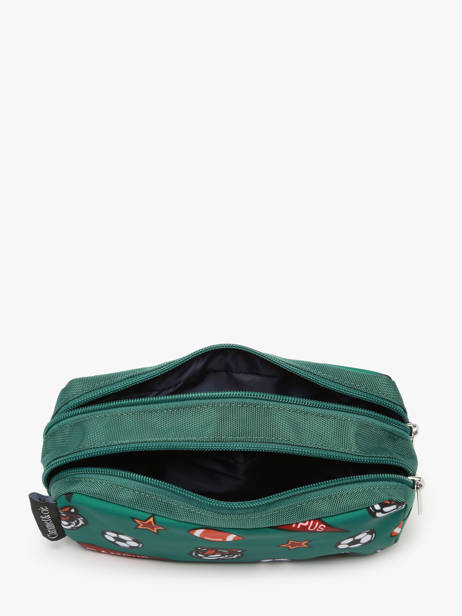 2-compartment Pouch Fier Caramel et cie Green fier GA other view 1