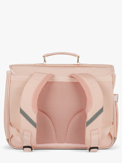 2-compartment Satchel Caramel et cie Pink boheme FI other view 4