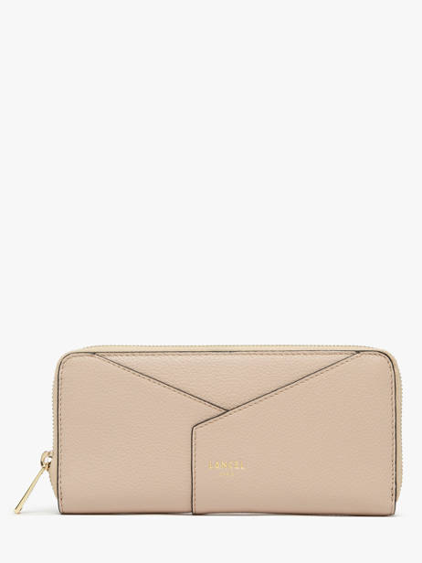 Leather Enveloppe Wallet Lancel Beige enveloppe A13711