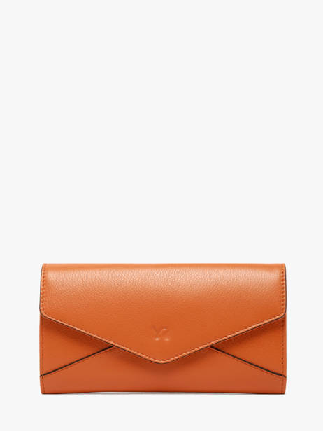 Wallet Enveloppe Leather Yves renard Orange enveloppe 29286