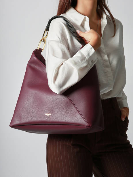 Shoulder Bag Pagode Leather Lancel Violet pagode A12510 other view 1
