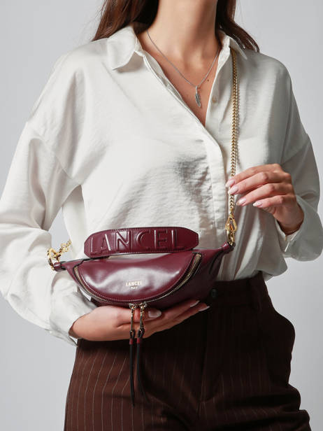 Xs Leather Origami Crossbody Bag Lancel Violet origami A12526 other view 1