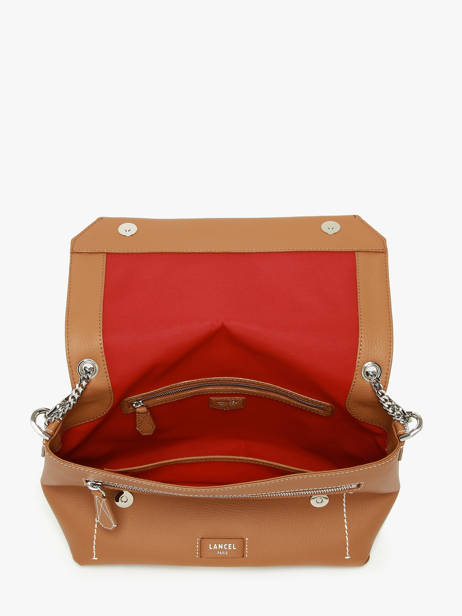 Large Leather Ninon Soft Shoulder Bag Lancel Brown ninon A13783 other view 4