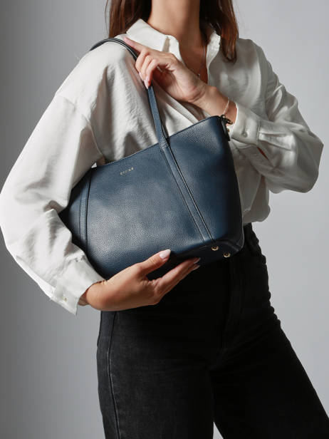 Small Leather Tradition Shoulder Bag Etrier Blue tradition ETRA060S other view 1