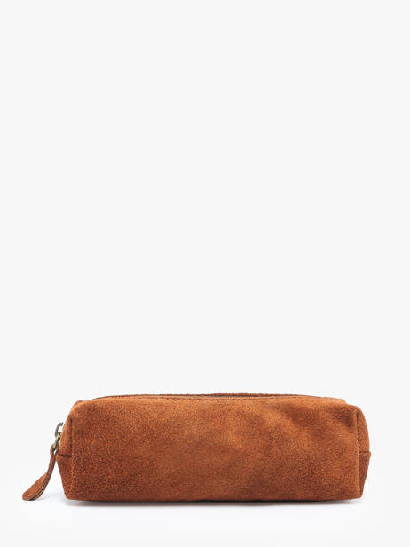 Pouch Leather Milano Brown velvet VE22116