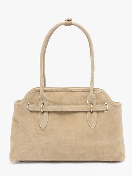 Shoulder Bag Velvet Leather Milano Beige velvet VE260610 other view 4