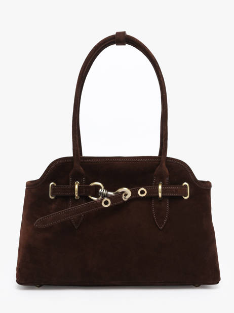 Shoulder Bag Velvet Leather Milano Brown velvet VE260610