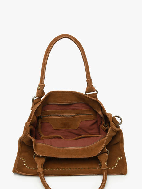 Handbag Houston A4 Leather Basilic pepper Brown houston BHOU22 other view 3