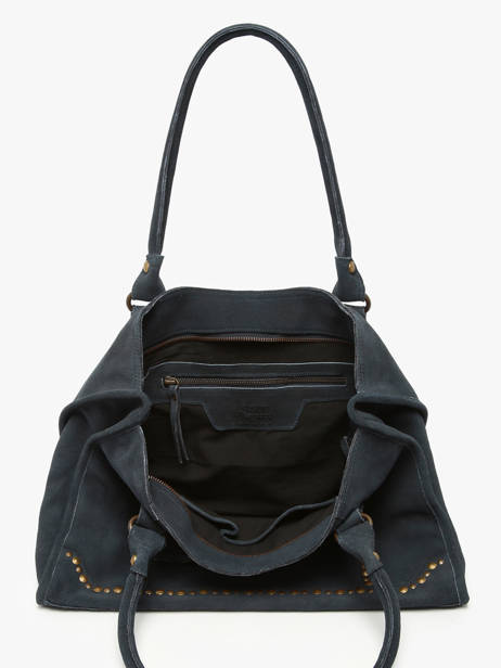 Leather Houston A4 Shoulder Bag Basilic pepper Blue houston BHOU31 other view 3