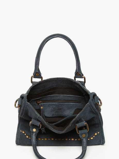 Shoulder Bag Houston Leather Basilic pepper Blue houston BHOU72 other view 3