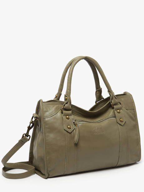 Top Handle Cow Leather Basilic pepper Green cow BCOW22 other view 2