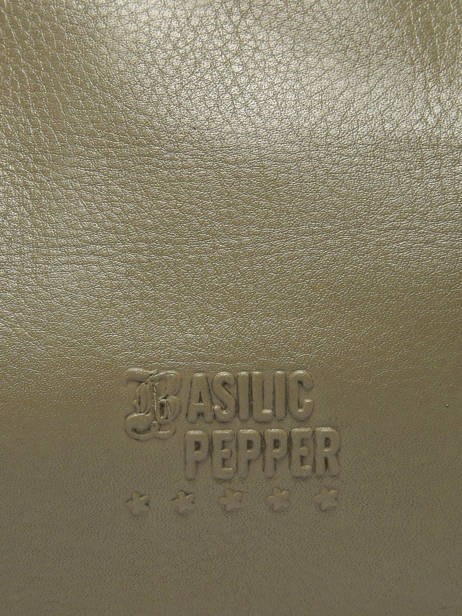 Shoulder Bag Cow A4 Leather Basilic pepper Green cow 155N other view 5