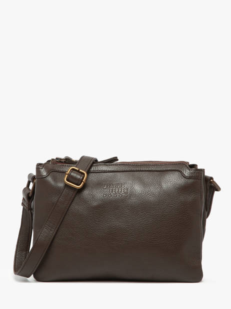 Shoulder Bag Cow Leather Basilic pepper Brown cow BCOW83