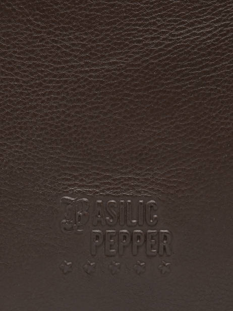 Porte-monnaie Cow Cuir Basilic pepper Marron cow BCOW99 vue secondaire 3