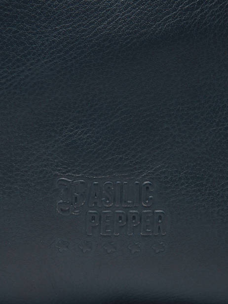 Shoulder Bag Cow A4 Leather Basilic pepper Blue cow BCOW85 other view 5