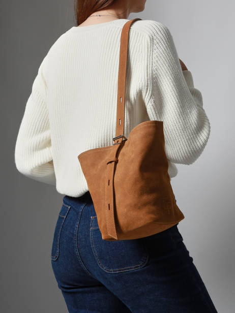 Shoulder Bag Backpack S Cavalier Nubuck Leather Etrier Brown cavalier nubuck ECAN126S other view 2