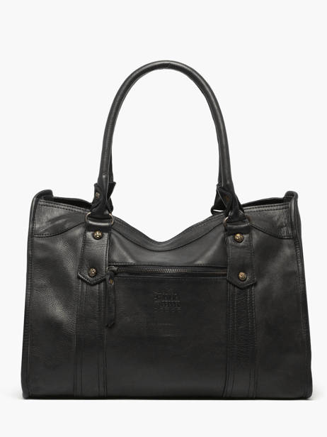 Shoulder Bag Cow A4 Leather Basilic pepper Black cow BCOW31