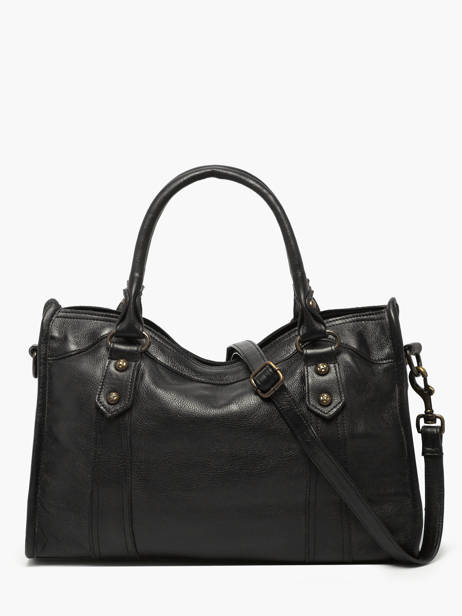 Sac Porté Main Cow Cuir Basilic pepper Noir cow BCOW22 vue secondaire 4