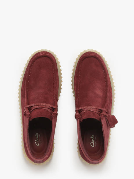 Ankle Derby Shoes Torhill In Leather Clarks Red men 26183423 other view 4