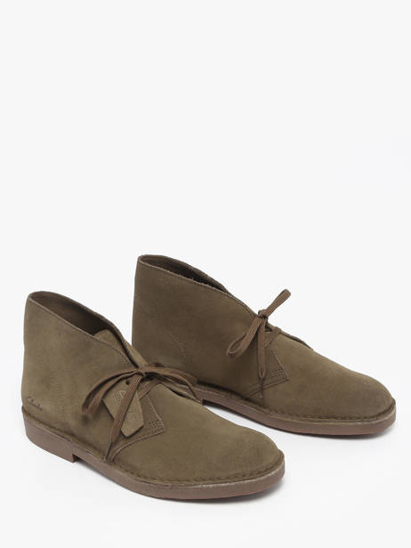 Boots Desert In Leather Clarks Green men 26183838 other view 2
