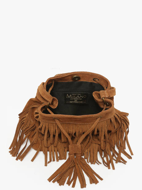 Crossbody Bag Velvet Leather Milano Brown velvet VE241116 other view 3