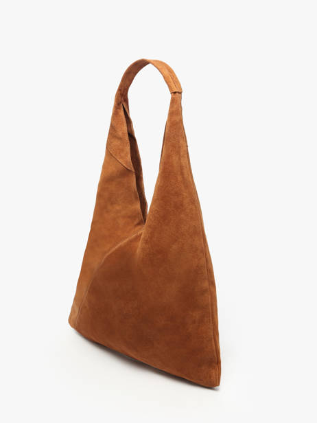 Shoulder Bag A4 Velvet Leather Milano Brown velvet VE25069 other view 2