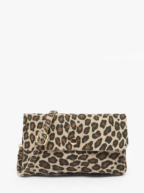 Shoulder Bag Velvet Leopardo Leather Milano Multicolor velvet leopardo VL23067