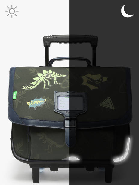 2-compartment Wheeled Satchel Tann's Green les fantaisies g 42277 other view 6