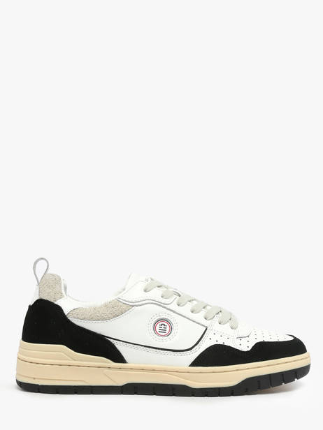 Sneakers La Vernaz In Leather Serge blanco Black men CHA2340P