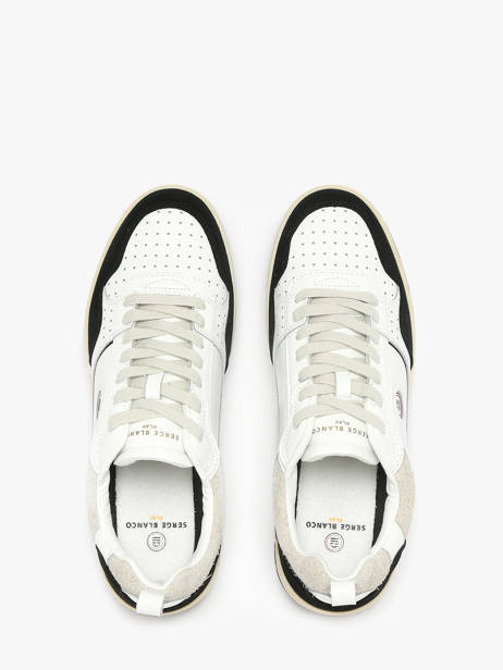 Sneakers La Vernaz In Leather Serge blanco Black men CHA2340P other view 4