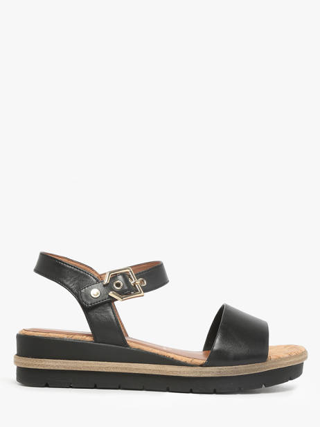 Sandals In Leather Tamaris Black women 42