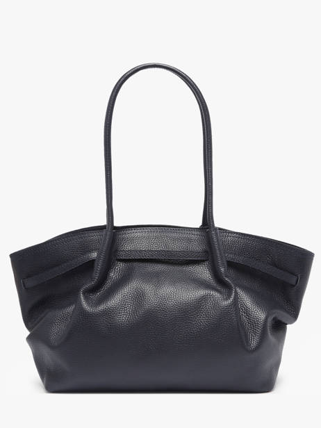 Sac Porté épaule Caviar Cuir Milano Bleu caviar CA25062 vue secondaire 4