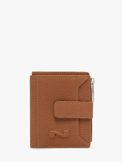Card Holder With Coin Purse Original Leather Nathan baume Brown original n 102N