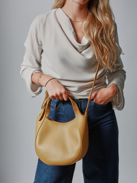 Longchamp Le foulonné Sacs porté main Jaune