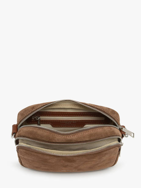 Shoulder Bag Suede Leather Lancaster Brown suede 65 other view 3