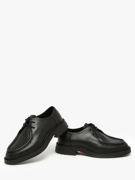 Chaussures Derbies En Cuir Tommy hilfiger Noir men 5588BDS vue secondaire 3