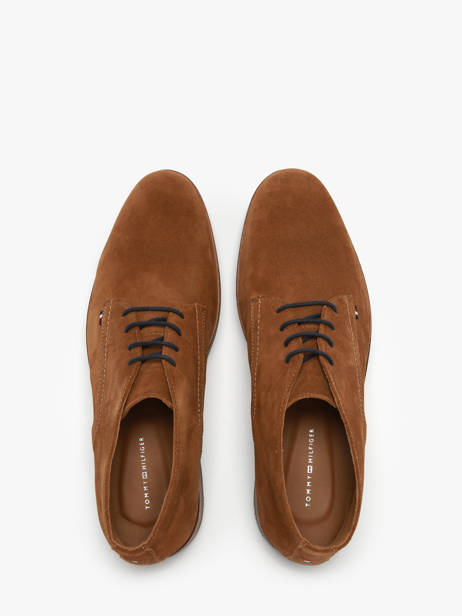 Chaussures De Ville Montante En Cuir Tommy hilfiger Marron men 5726GVQ vue secondaire 4