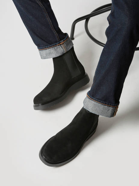 Sneakers In Leather Calvin klein jeans Black men YM01372 other view 1