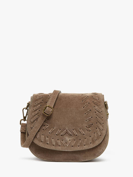 Shoulder Bag Velvet Leather Milano Beige velvet VE25062