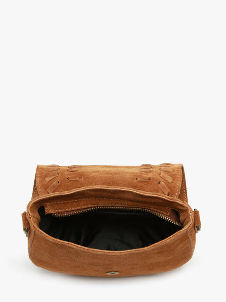 Shoulder Bag Velvet Leather Milano Brown velvet VE25062 other view 3