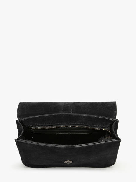 Shoulder Bag Velvet Leather Milano Black velvet VE25063 other view 2