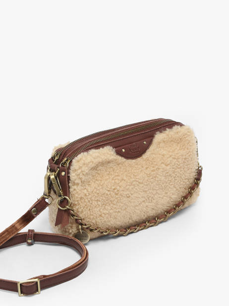 Sac Bandoulière Vintage Cuir Mila louise Beige vintage 23673XTC vue secondaire 1