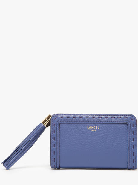 Compact Leather Premier Flirt Wallet Lancel Blue premier flirt A11136