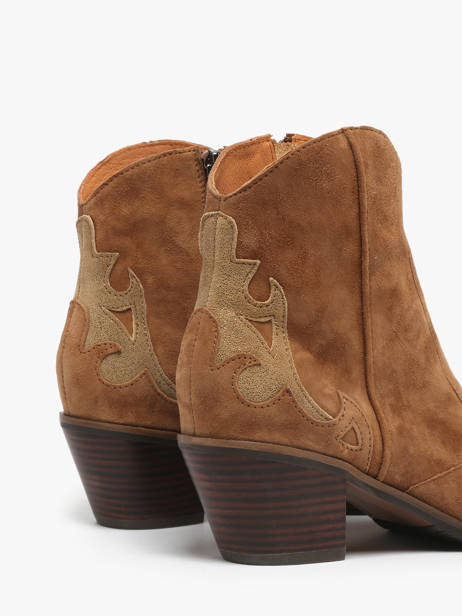 Heeled Formal Shoes In Leather Mam'zelle Brown women CSGGF41 other view 3